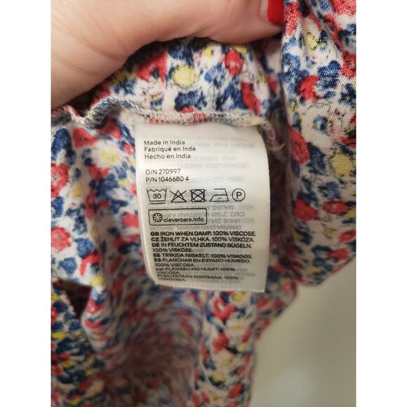 H&M Women's Dress Size Small Floral Print Button Long Sleeves Teacher Work Fall - Picture 5 of 6